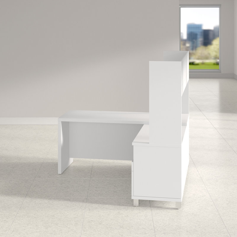 Upper Square™ DeSandre Reversible LShape Metal Leg Executive Desk with